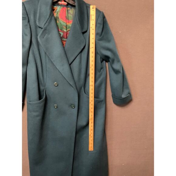 Vintage Alorna Super Fina Wool Blend L Coat Double Breasted Made in USA Parka - Picture 4 of 8